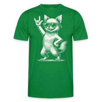 Festival de musique rock drôle chien chihuahua - T-shirt sport Homme - vert - Devant - AI Model Male 178 dark (178cm)