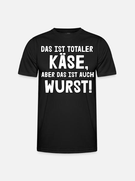 Das ist totaler Käse - Männer Funktions-T-Shirt - Schwarz