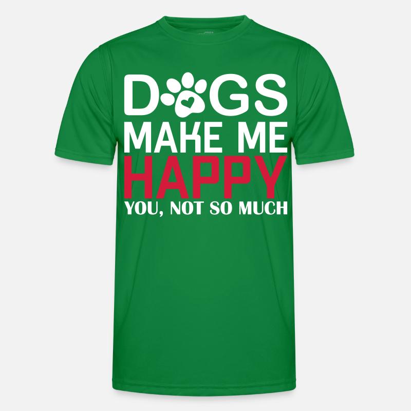 Hunde machen mich glücklich Männer Funktions-T-Shirt