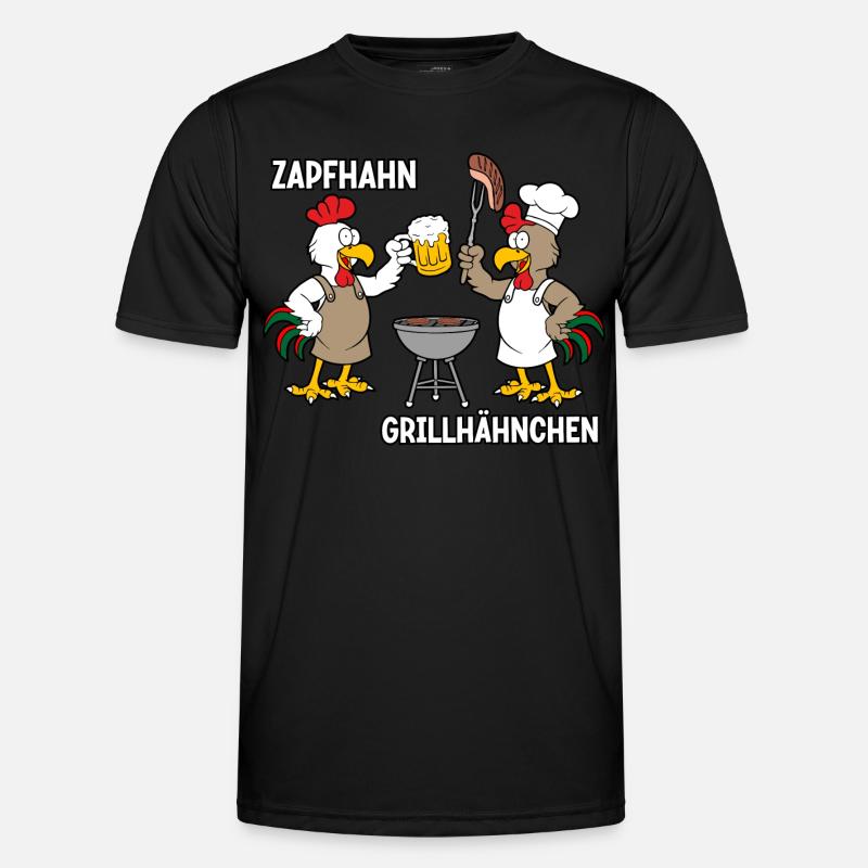 Zapfhahn Grillhähnchen Männer Funktions-T-Shirt