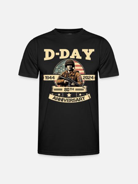 D-DAY 80 th ANNIVERSARY - T-shirt sport Homme - noir
