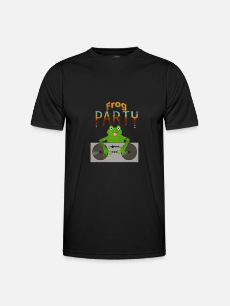 Frosch - Männer Funktions-T-Shirt - Schwarz