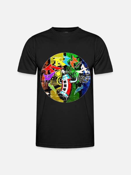 Graffitis - Graffitti - T-shirt sport Homme - noir