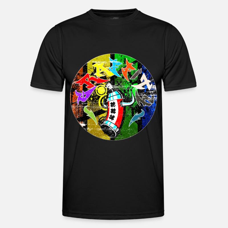 Graffitis - Graffitti - T-shirt sport Homme - noir