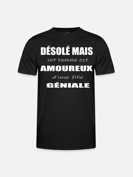 Homme Amoureux - T-shirt sport Homme - noir