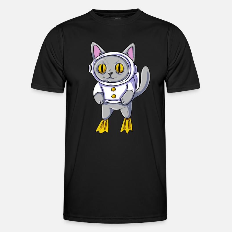 Plongeur sous-marin de plongée pour chats T-shirt sport Homme
