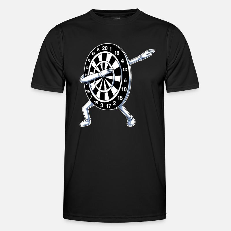 Dart Dartscheibe - Männer Funktions-T-Shirt - Schwarz