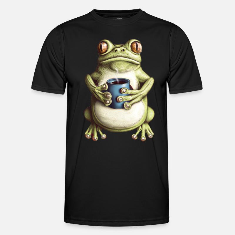 Toad Frog Coffee - Men's Functional T-Shirt - black