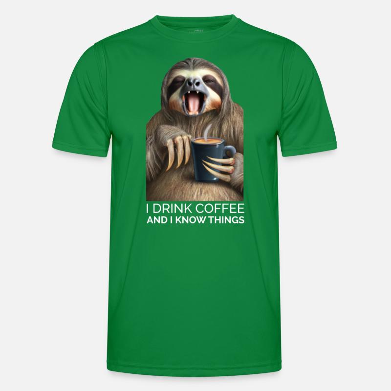 Sloth coffee saying Men's Functional T-Shirt