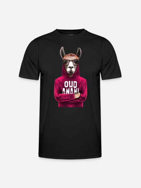 Lama Alpaga - T-shirt sport Homme - noir