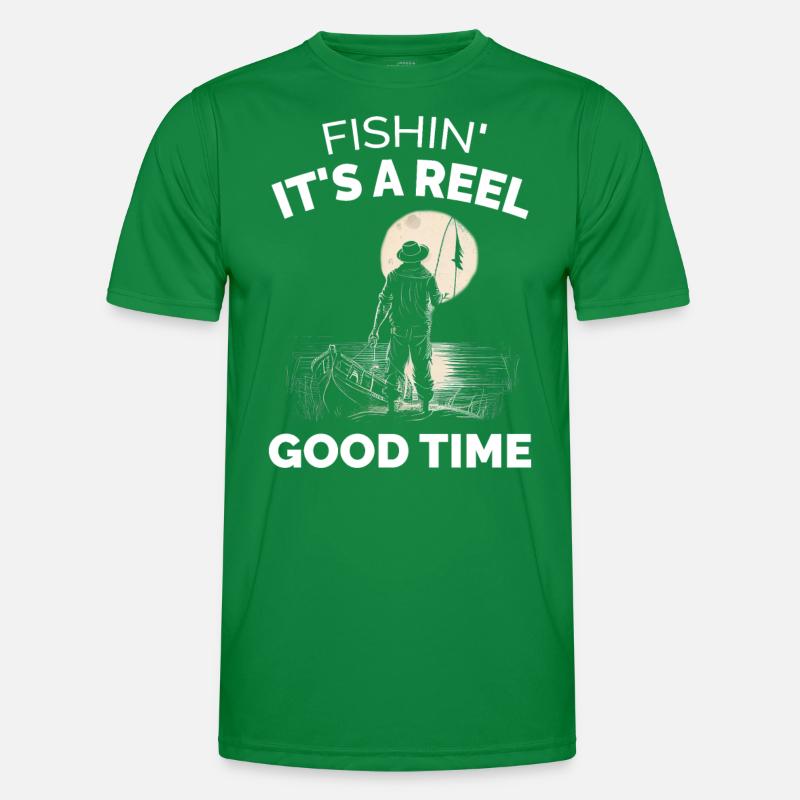 Fishin ist eine gute Zeit Männer Funktions-T-Shirt