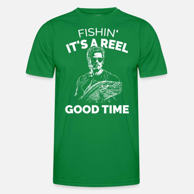 Fishin ist eine gute Zeit Männer Funktions-T-Shirt