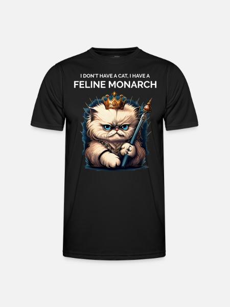 Katzendame - Männer Funktions-T-Shirt - Schwarz