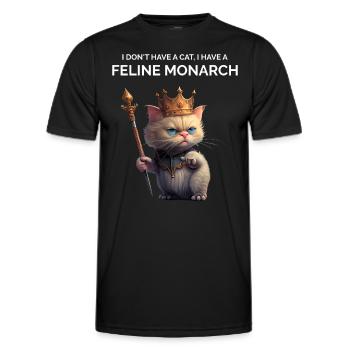Funny Cat Saying Crazy Cat Lady - Men's Functional T-Shirt - black - Front - AI Model Male 178 dark (178cm)