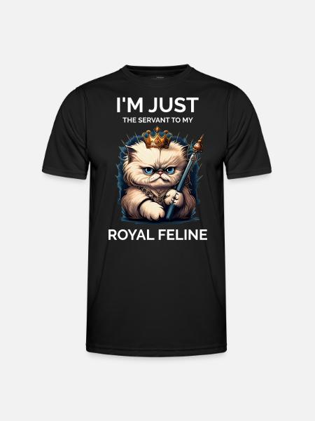 Fière maman chat - T-shirt sport Homme - noir