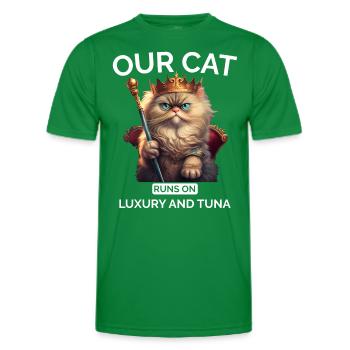 Cat Mom Dad Queen Cat Lover - Men's Functional T-Shirt - kelly green - Front - AI Model Male 178 dark (178cm)