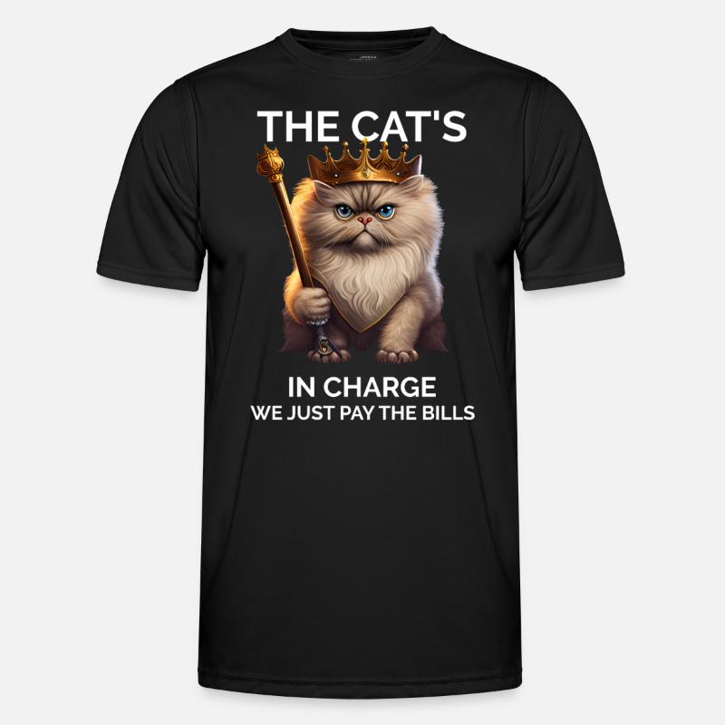 Cat Lady - Funny - Men's Functional T-Shirt - black