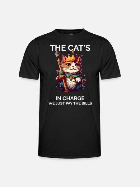 Stolze Katzenmutter - Männer Funktions-T-Shirt - Schwarz