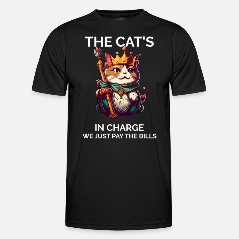 Stolze Katzenmutter - Männer Funktions-T-Shirt - Schwarz