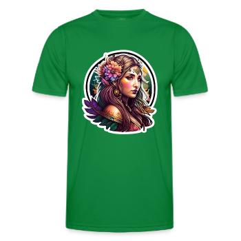 Fille elfe - T-shirt sport Homme - vert - Devant - AI Model Male 178 dark (178cm)