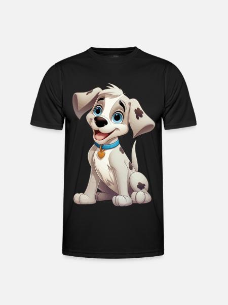 Hund Doggy Hund älskare Djur Tecknad serie - Funktions-T-shirt herr - svart