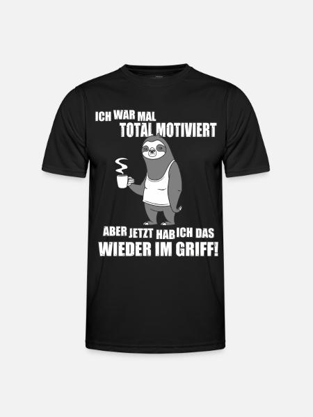 Ich war mal total motiviert - Männer Funktions-T-Shirt - Schwarz