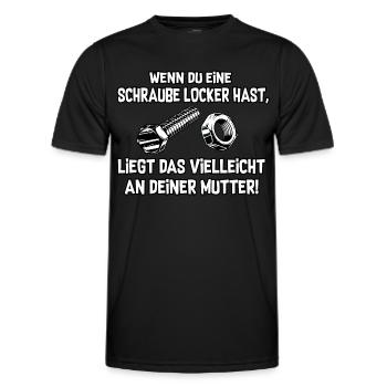 Schraube locker - Männer Funktions-T-Shirt - Schwarz - Vorne - AI Model Male 178 dark (178cm)