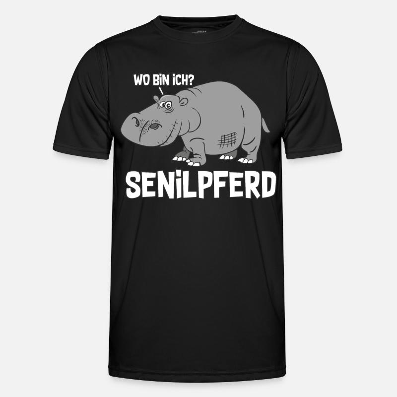 Senilpferd Männer Funktions-T-Shirt