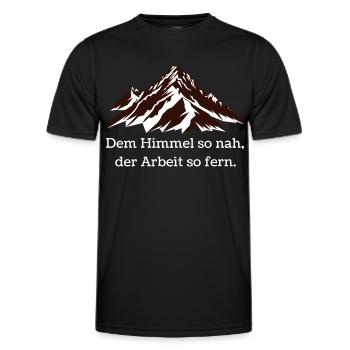Berge Wandern - Männer Funktions-T-Shirt - Schwarz - Vorne - AI Model Male 178 dark (178cm)