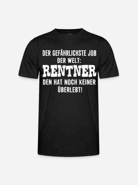 Rentner - Männer Funktions-T-Shirt - Schwarz