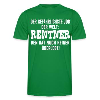 Rentner - Männer Funktions-T-Shirt - Kelly Green - Vorne - AI Model Male 178 dark (178cm)