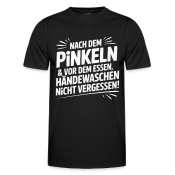 Hände waschen - Männer Funktions-T-Shirt - Schwarz - Vorne - AI Model Male 178 dark (178cm)