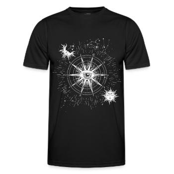 Spirituelles Allsehendes Auge okkultes Symbol - Männer Funktions-T-Shirt - Schwarz - Vorne - AI Model Male 178 dark (178cm)