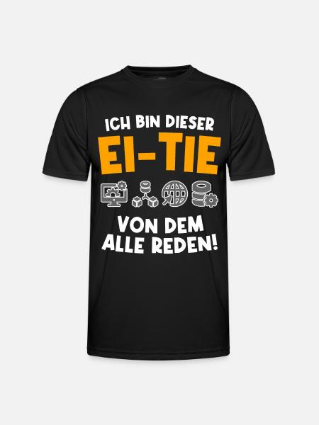 IT Abteilung Techniker Ei-Tie Computer Netzwerk - Männer Funktions-T-Shirt - Schwarz
