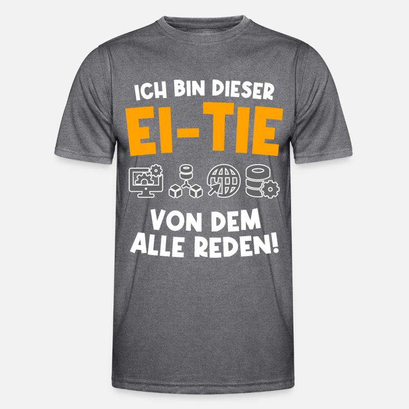 IT Abteilung Techniker Ei-Tie Computer Netzwerk Männer Funktions-T-Shirt