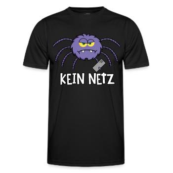 Spinne kein Netz - Männer Funktions-T-Shirt - Schwarz - Vorne - AI Model Male 178 dark (178cm)