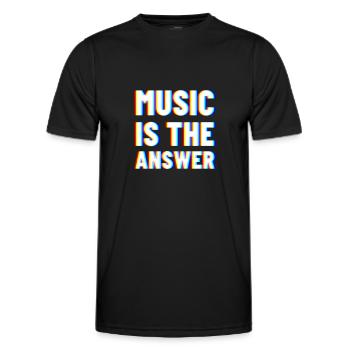 Musique Techno Electro - T-shirt sport Homme - noir - Devant - AI Model Male 178 dark (178cm)