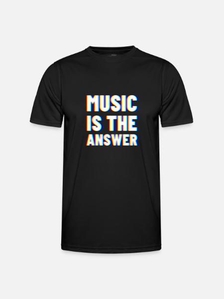 Music Techno Electro - Männer Funktions-T-Shirt - Schwarz