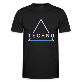 Techno - Men's Functional T-Shirt - black - Front - AI Model Male 178 dark (178cm)