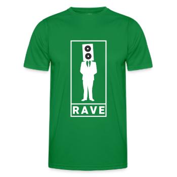 Rave Techno Bass Trance Minimal geschenk - Männer Funktions-T-Shirt - Kelly Green - Vorne - AI Model Male 178 dark (178cm)