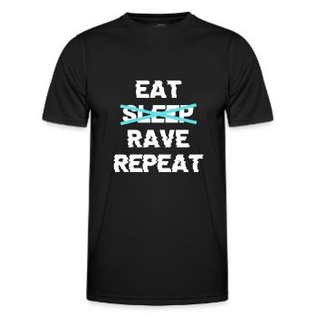 Rave - Männer Funktions-T-Shirt - Schwarz - Vorne - AI Model Male 178 dark (178cm)