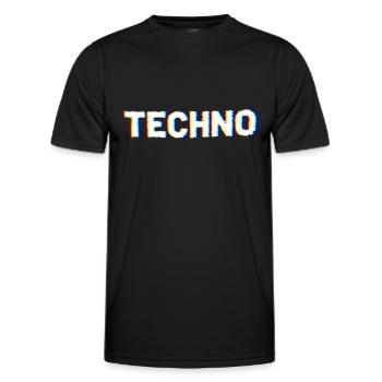 Techno - T-shirt sport Homme - noir - Devant - AI Model Male 178 dark (178cm)