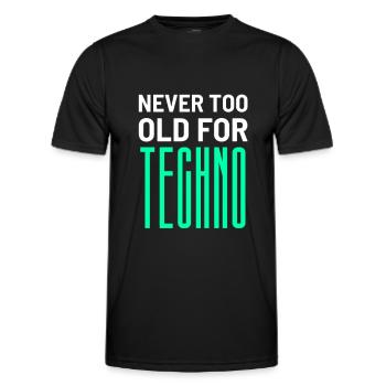 Techno Alt Raver music festival house gift - Men's Functional T-Shirt - black - Front - AI Model Male 178 dark (178cm)