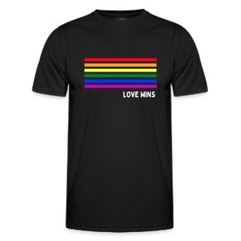 lgbtq, lgbt, gay pride, gay, rainbow, pride - Men's Functional T-Shirt - black - Front - AI Model Male 178 dark (178cm)