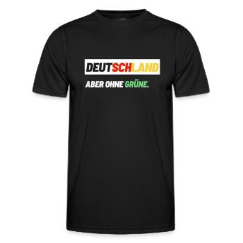 Deutschland Politik Konservativ wahl grün demo - Männer Funktions-T-Shirt - Schwarz - Vorne - AI Model Male 178 dark (178cm)