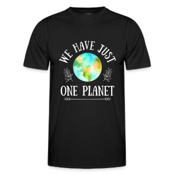 Klimawandel Umwelt Natur nachhaltig plastik öko - Männer Funktions-T-Shirt - Schwarz - Vorne - AI Model Male 178 dark (178cm)