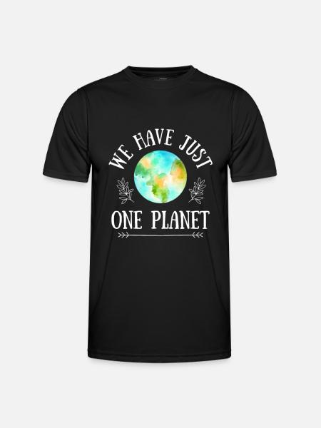 Klimaændringer Miljø Natur bæredygtig plast øko - Funktionsshirt til herrer - sort