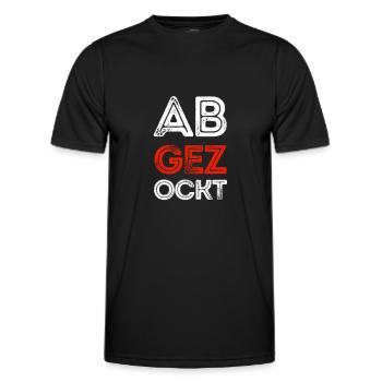 Fernsehen GEZ Propaganda Geld zwangsgebühr politik - Männer Funktions-T-Shirt - Schwarz - Vorne - AI Model Male 178 dark (178cm)