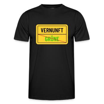 Politik Grüne Demo meinungsfreiheit freiheit - Männer Funktions-T-Shirt - Schwarz - Vorne - AI Model Male 178 dark (178cm)