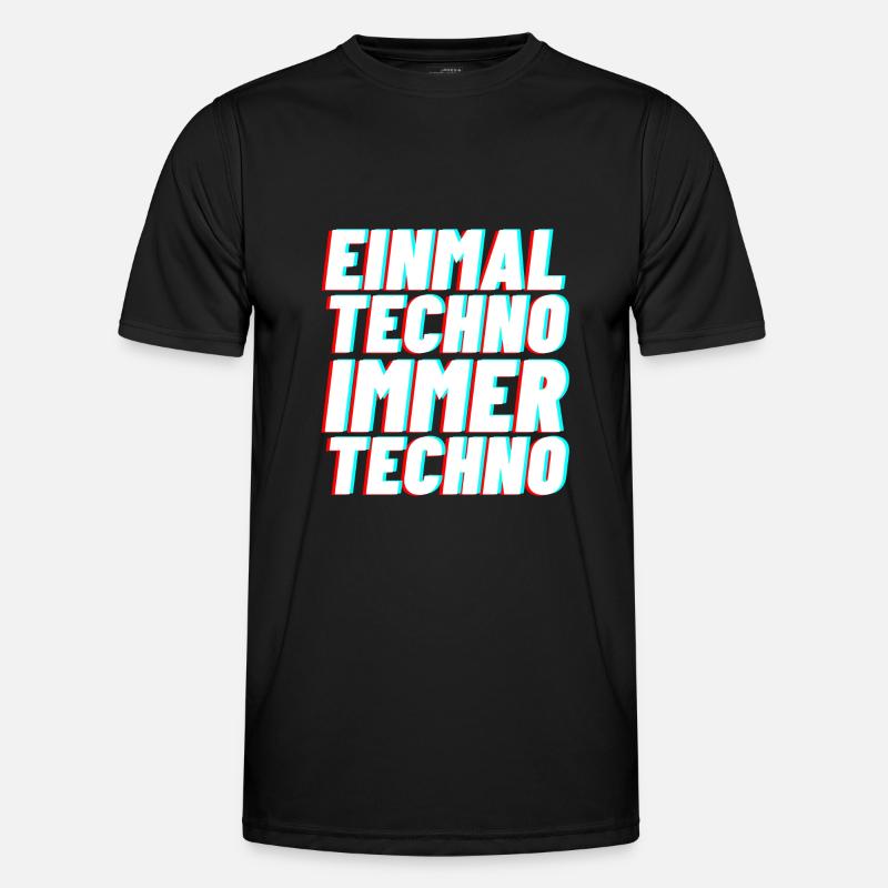 Techno electro Musik club rave geschen - Männer Funktions-T-Shirt - Schwarz